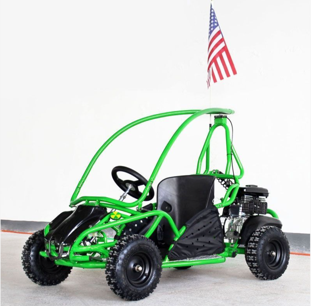 DF80GKS Kids Go-Kart β Full Roll Cage, Rear Suspension & Disc Brake