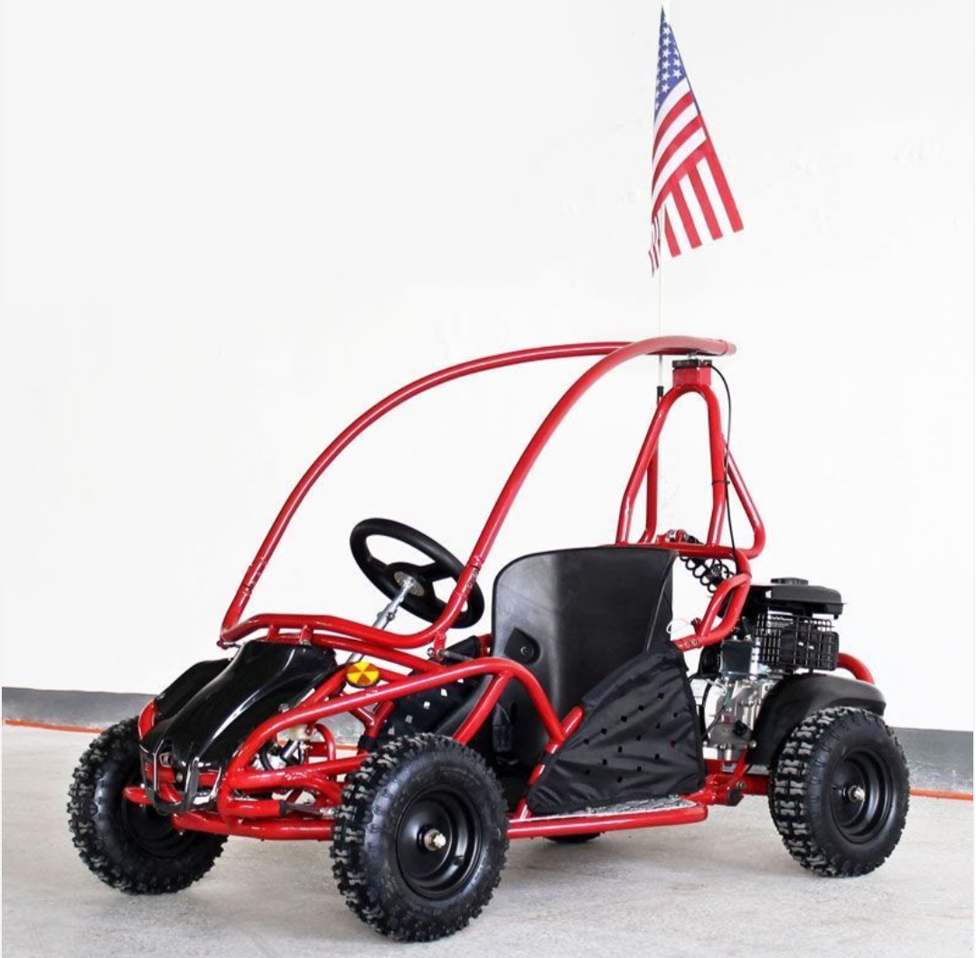 DF80GKS Kids Go-Kart β Full Roll Cage, Rear Suspension & Disc Brake